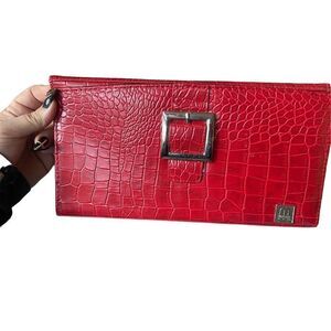 Miche Leila Red Crocodile Cover Silver Accents